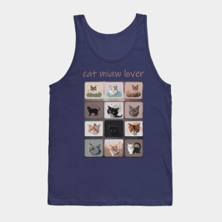 Cat miaw lover Tank Top